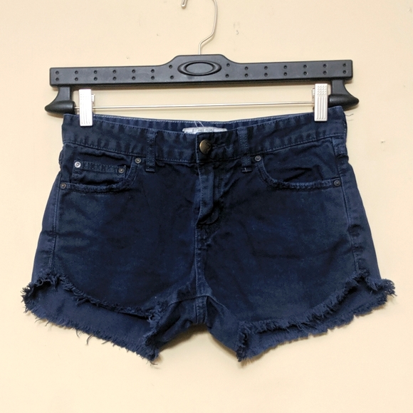 Free People Pants - 🌼Free People dark blue denim cutoff shorts